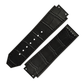 DBLACK [HLS] 25MM CROCO DESIGN, LEATHER WATCH STRAP // COMPATIBLE WITH  "HUBLOT" WATCHES