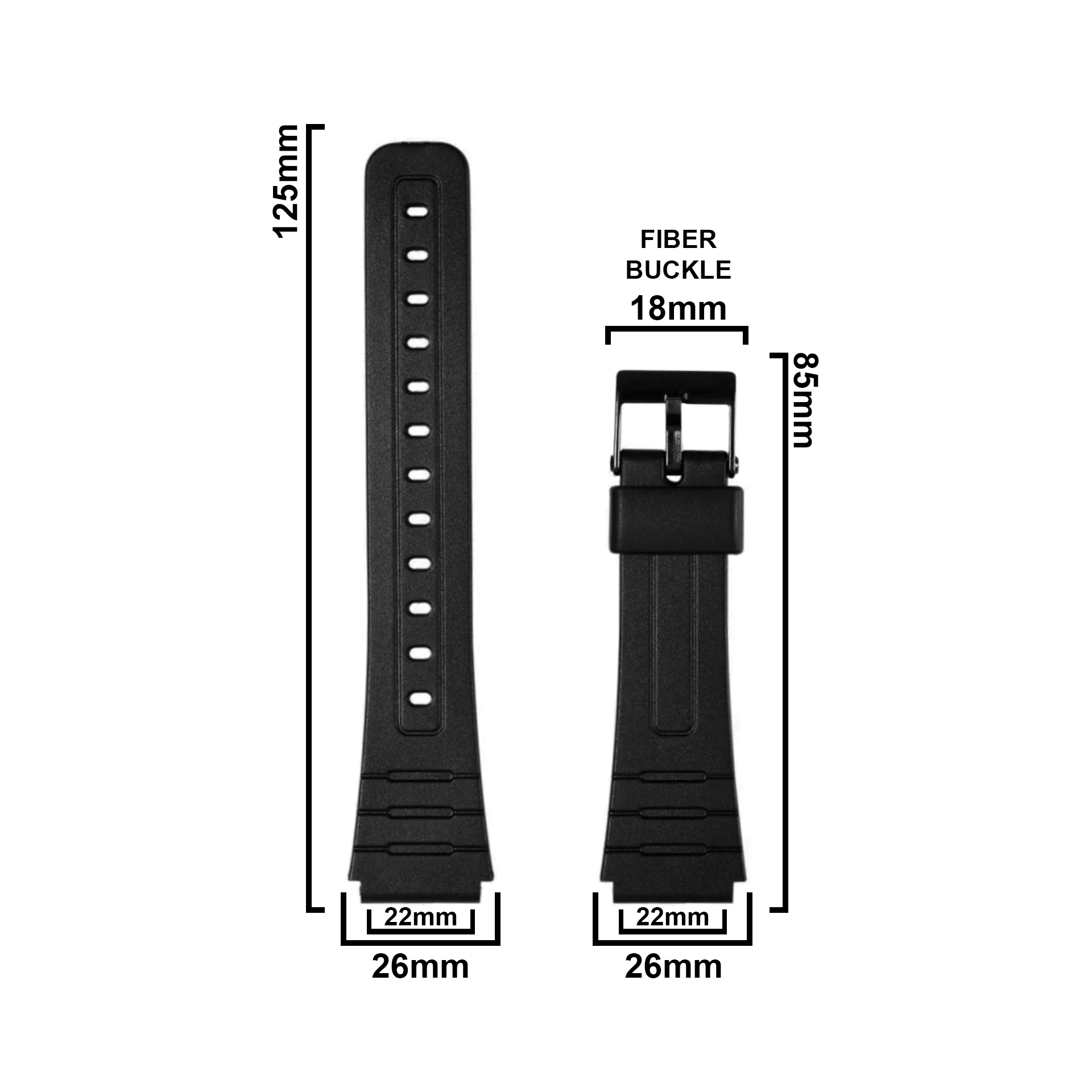 Casio 2024 silicone strap