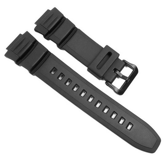 DBLACK [CDS16] RESIN WATCH STRAP (BLACK) // COMPATIBLE WITH "CASIO MCW-100H, MCW-110H & W-S220" MODEL WATCHES ONLY
