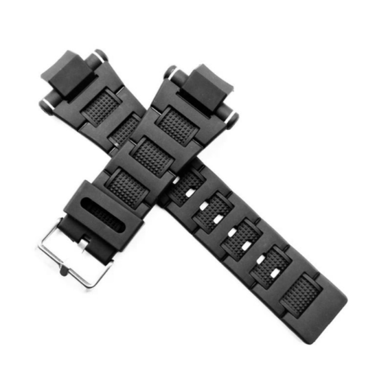 DBLACK [CDS18] RESIN WATCH STRAP (BLACK) // COMPATIBLE WITH "CASIO G-SHOCK GST-8600" MODEL WATCHES ONLY