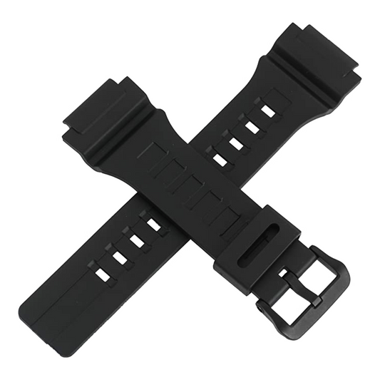 DBLACK [CDS19] RESIN WATCH STRAP (BLACK) // COMPATIBLE WITH "CASIO MCW-200H” MODEL WATCH ONLY