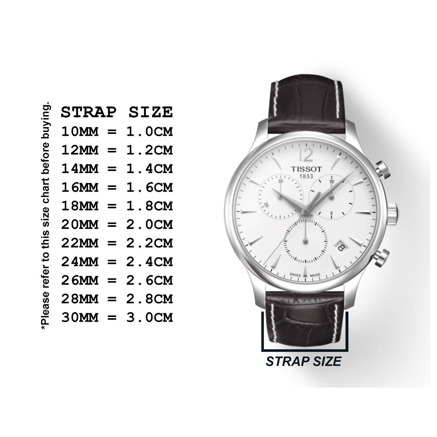 DBLACK [ULTRA] CROCO DESIGN, LEATHER STRAP