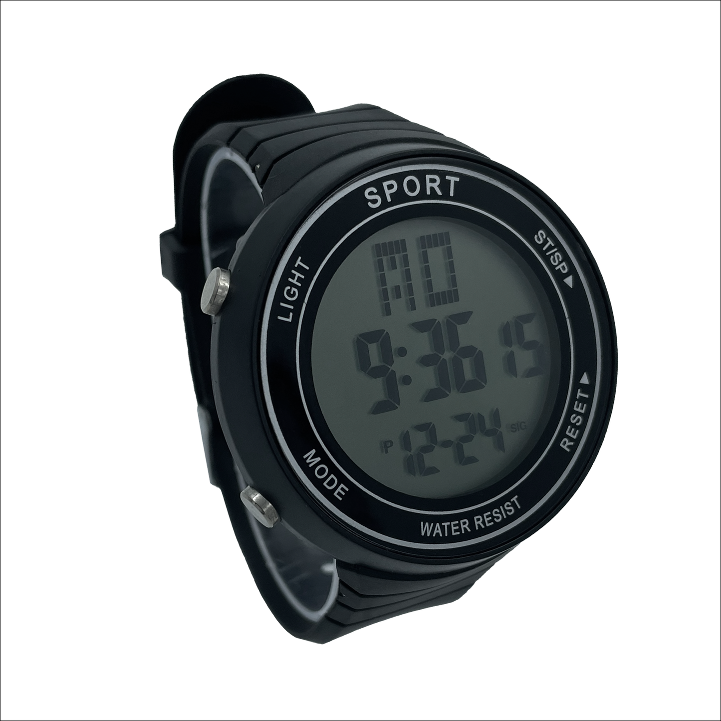 SPORT MEN'S DIGITAL ROUND WATCH (BLACK)